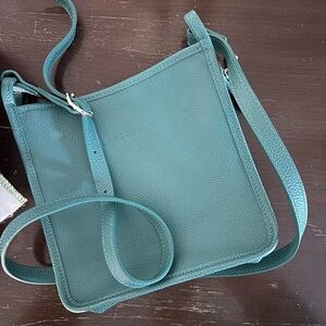 NEW Cypress LONGCHAMP  Leather Crossbody Bag 8x8x2